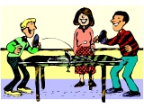 Youths playing table-tennis